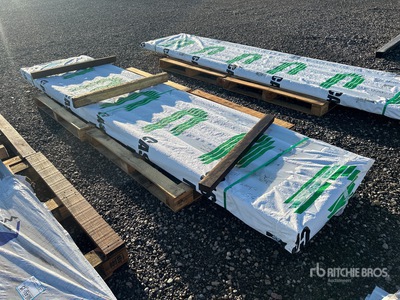 Quantity of (155) 12 ft White Steel Siding Roofing (Unused)