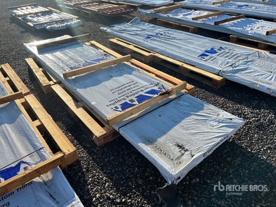 Quantity of (50) 12 ft Black Steel Siding Roofing (Unused)