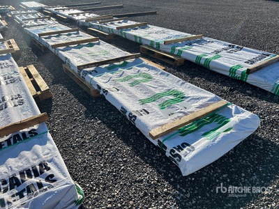 Quantity of (77) 21 ft Black Steel Siding Roofing (Unused)