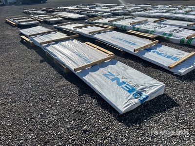 Quantity of (50) 20 ft White Steel Siding Roofing (Unused)