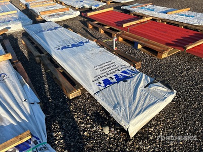 Quantity of (44) 12 ft White Steel Siding Roofing (Unused)