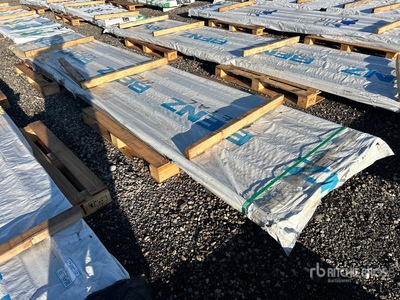 Quantity of (65) 16 ft Dove Grey Steel Siding Roofing (Unused)