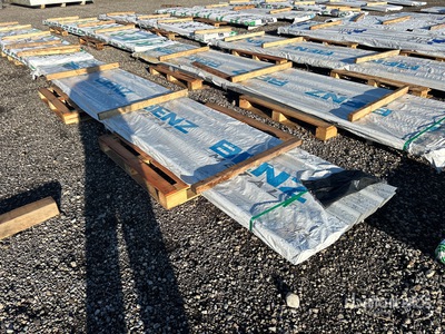 Quantity of (108) 16 ft Dove Grey Steel Siding Roofing (Unused)