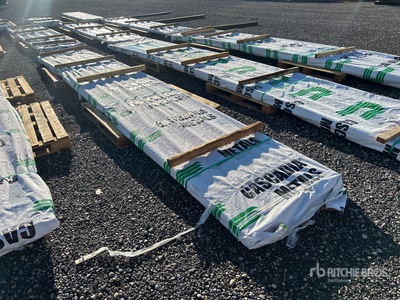 Quantity of (100) 20 ft White Steel Siding Roofing (Unused)
