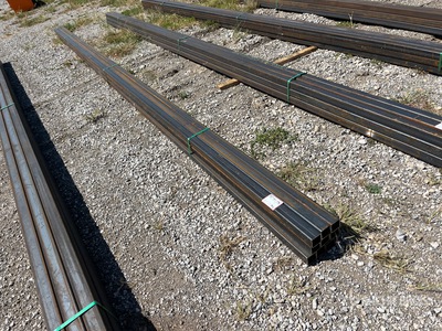 Quantity of (9) 2025 Kit Containers 23 Ft 7 In Square Tubing ادوات صناعية متنوعة