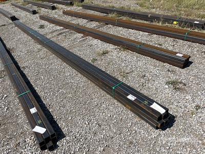 Quantity of (9) 2025 Kit Containers 23 ft 11 In Square Tubing ادوات صناعية متنوعة
