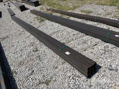 Quantity of (9) 2025 Kit Containers 24 Ft Square Tubing (Unused)