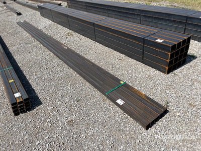 Quantity of (5) 2025 Kit Containers 24 ft Square Tubing (Unused)