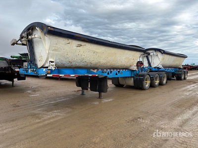 2008 Midland 21 ft Super B-Train Lead مقطورة تفريغ جانبية