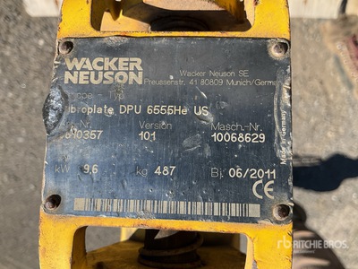 2011 Wacker Neuson DPU6555 Vibratory Plate Compactor