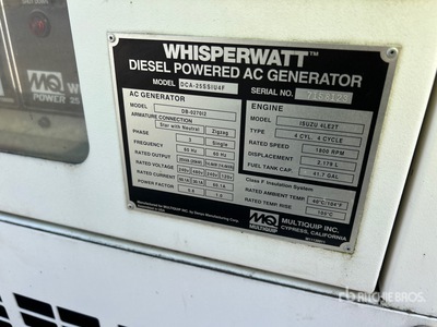 2020 Multiquip DCA25SSU4F 25 kVA Skid-Mounted Generator Set