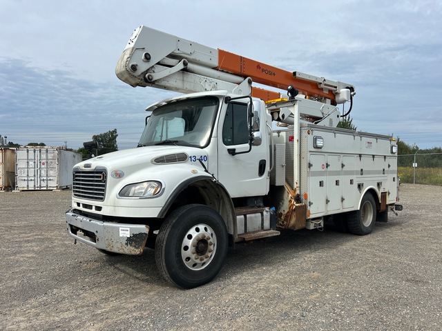 Posi-Plus 400-46-A 38 ft on 2013 Freightliner M2 106 Posi-Plus 400-46A 4x2 Cable Placer Single Material Handler Bucket Truck