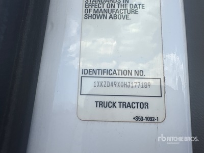 2017 Kenworth T880 6x4 T/A Sleeper Truck Tractor