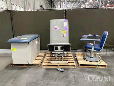 (1) Blood Drawing Chair, (1) Treatment Table & (1) Examination Table