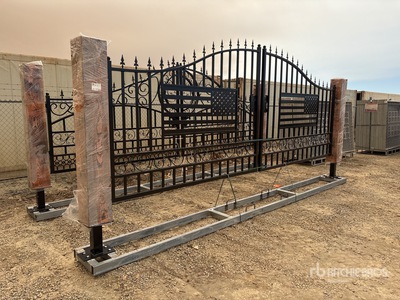 2026 Suihe SH-ST-20EU-1 20 ft x 8 ft Wrought Iron Bi-Parting Driveway Gate (Unused)
