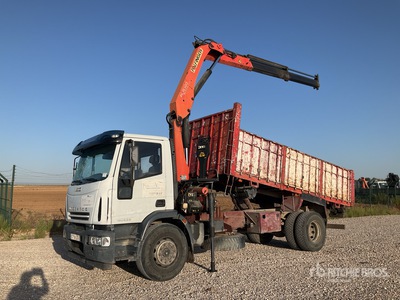 2004 Palfinger PK15500 on 2005 Iveco ML180E28 4x2 Dump Truck with Crane
