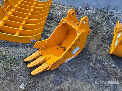 2026 GIYI GY-BK 12 in Excavator Bucket - Fits CAT 303 (Unused)