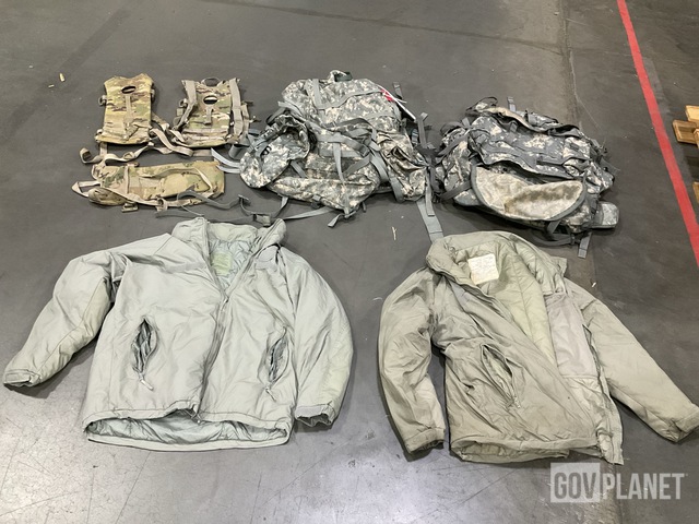 (11) Extreme Cold Weather Parkas, (2) Large Field Pack Sets & Assorted Items