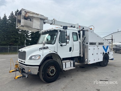 2015 Posi-Plus 800-40 35 ft on 2016 Freightliner M2 106 4x2 Extended Cab Cable Placer Podnośnik Koszowy
