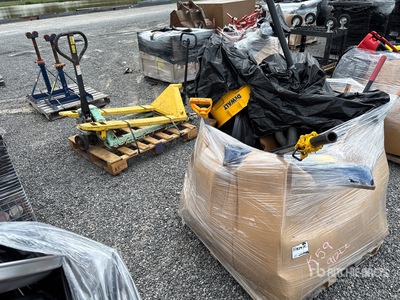 Quantity of (3) Pallets of Contractor supplies أدوات يدوية متنوعة