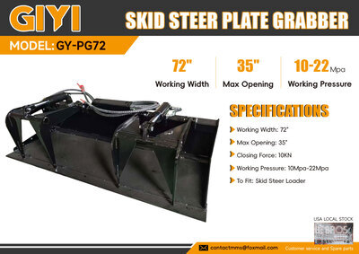 2026 GIYI GY-PG72 72 in Skid Steer Grapple (Unused)