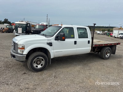 2008 Ford E-350 XLT 4x4 Crew Cab Ciężarówka z płaską platformą