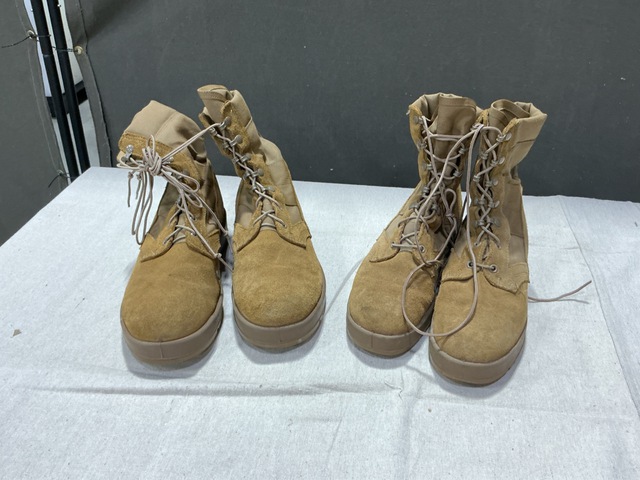 (62) Pairs of Hot Weather Boots & (13) Pairs of Combat Boots
