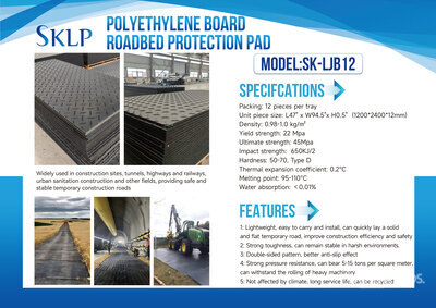 Quantity of (12) 2026 SKLP SK-LJB12 94 in x 47 in Polyethylene Traffic Plates (Unused)