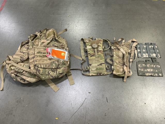 (64) M4 Three Mag Pouches (2) Medium Field Packs & Assorted Items