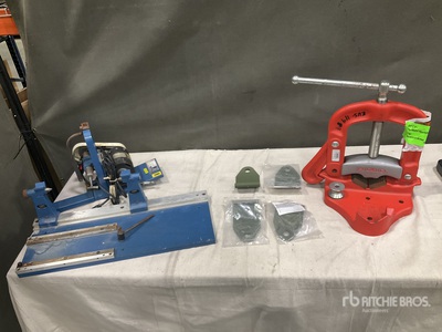(400) Retaining Rings, (14) Tie-Down Lugs, (1) Vise & (1) Undercutter