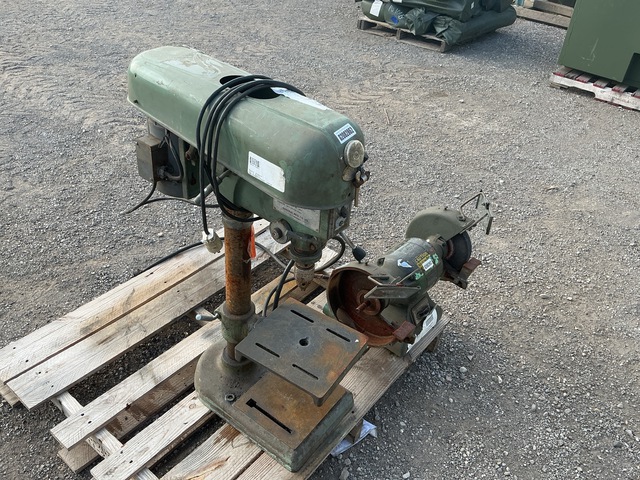 (1) General 34-04 Drill Press & (1) Black & Decker Type C Bench Grinder