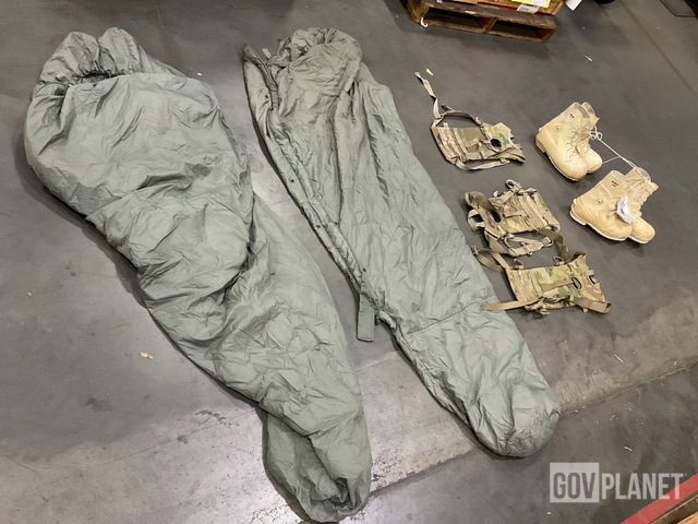 (8) Sleeping Bags, (45) Hydration System Carriers & Assorted Items