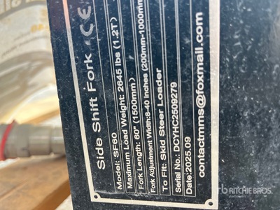2026 GIYI GY-SF60 Skid Steer Fork Frame (Unused)