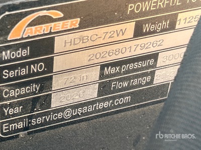 2026 ARTEER HDBC-72W 72 in Skid Steer Brush Cutter (Unused)