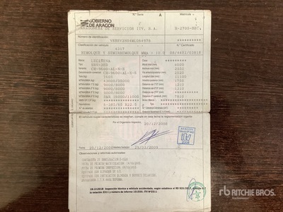 2005 Lecinena CH-9600-AL-N-S Remolque banera