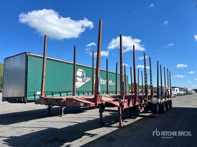 2001 Deloupe GA48 48 ft Quad/A Hayrack Log Trailer