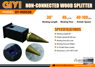 2026 GIYI GY-NWS38 Wood Splitting スキッドステアオーガー (Unused)