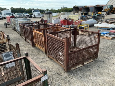 Quantity of (4) 53 in x 44 in Metal Crates