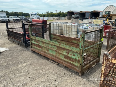 Quantity of (2) 8 ft 10 in x 4 ft Metal Crates