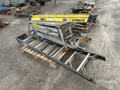 Quantity of 3 ft-8 ft Assorted Ladders