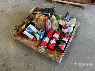 Quantity of Assorted Fluids/Bug Sprays, Assorted Fire Extinguishers