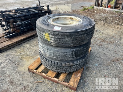 Quantity of (3) Mixed 11R22.5 Tires