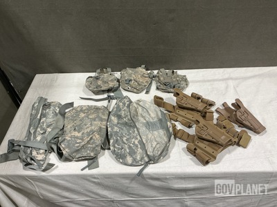 (4) Pistol Holsters, (25) Waist Packs, (72) Canteen Pouches & Assorted Items