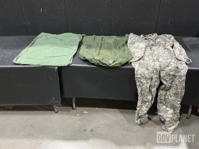 (50) Barracks Bags, (18) Pairs of Mechanics Coveralls & Assorted Items