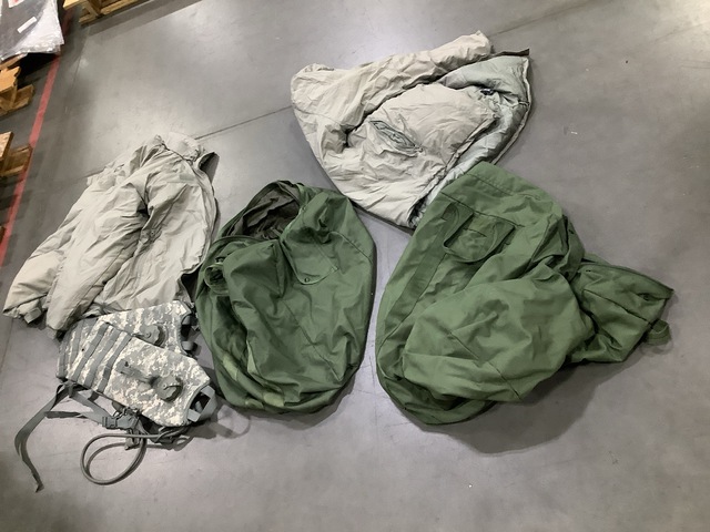 (4) Extreme Cold Weather Parkas, (7) Hydration Carriers & Assorted Items