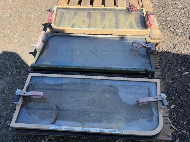 Lot of 3 Humvee Windshields Ship on pallet 460.00 lbs 40x48x18