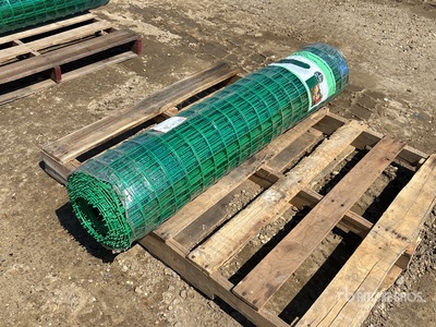 98 ft x 4 ft Vinyl Coated Metal Welded Wire Fencing (Unused)