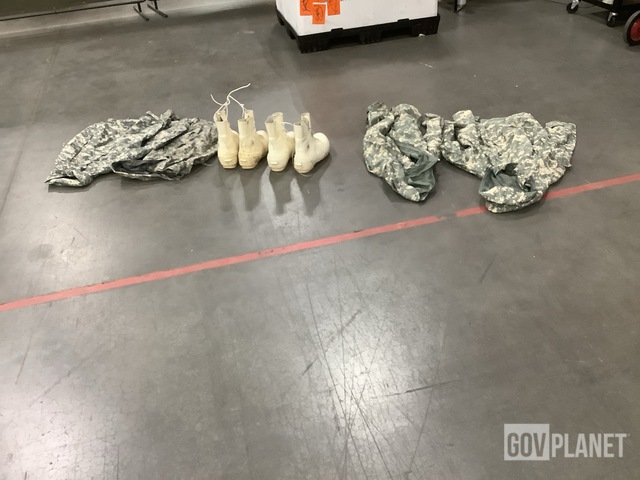 (10) Pairs of Extreme Cold Boots, (37) Jackets, (14) Parkas & Assorted Items