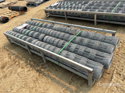 Quantity of (8) 3.9 ft x 164 ft Hot-Dip Galvanized Field Fencing