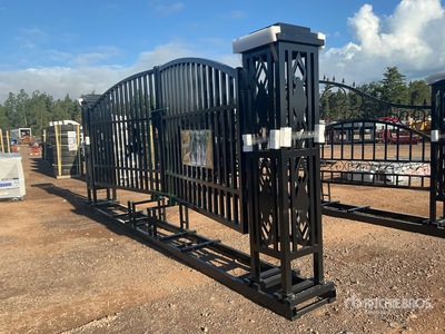 Suihe 20 ft x 7 ft 7 in Wrought Iron Bi-Parting ドライブウェイ ゲート (Unused)